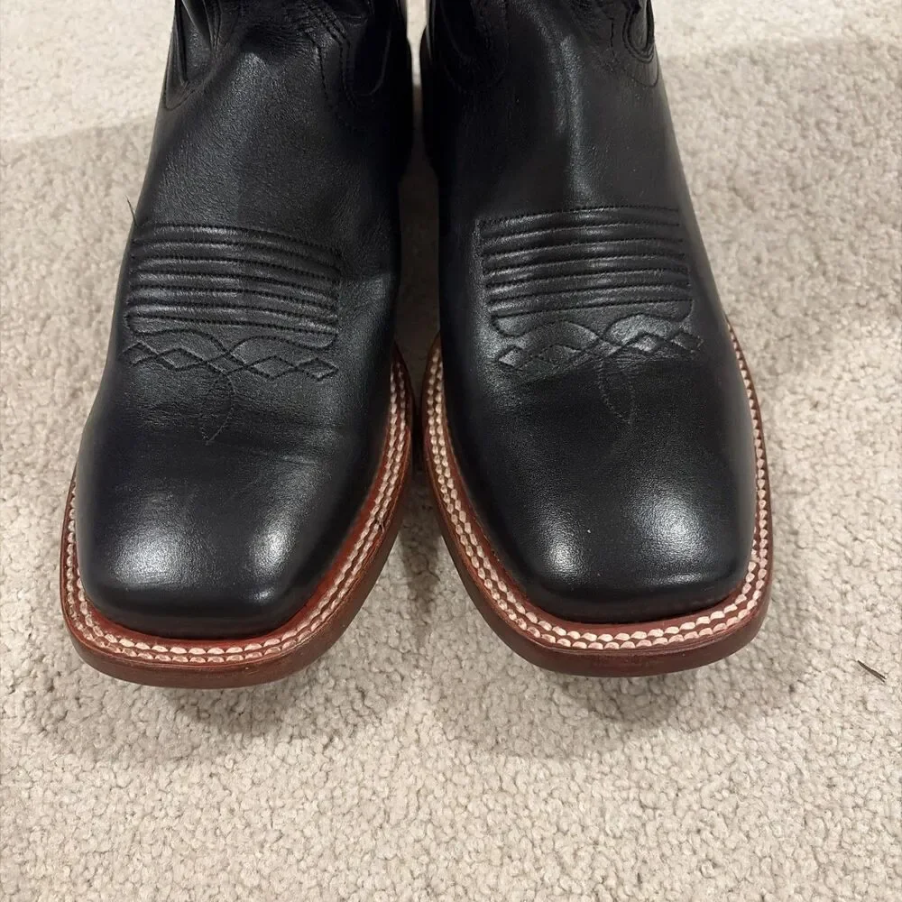 NWOT  Try On Cody James Men's Westley Stockman Western Boots Black Leather Sz 9